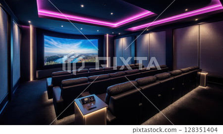High-tech home theater 128351404