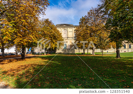 Golden autumn view at the historic palace and museum Alte Pinakothek in Munich in Bavaria Golden autumn view at the historic palace and museum Alte Pinakothek in Munich in Bavaria 128351540
