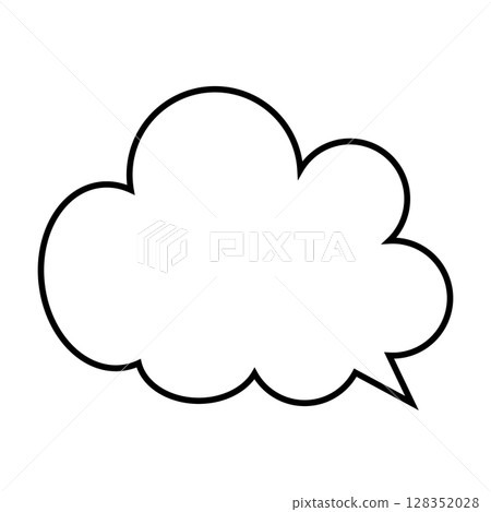 Simple speech bubble illustration - Fluffy 128352028