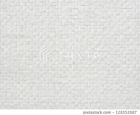 Beautiful textured white tile background. AI generated image. 128352087