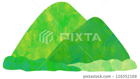 Simple mountain illustration vector material 128352109