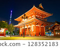 Illuminated Sensoji Temple and Five-storied Pagoda 128352183