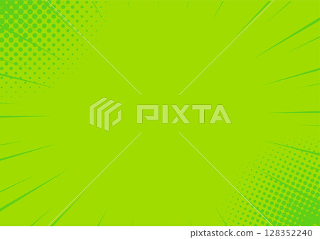 Halftone sunburst pop background illustration material - Concentrated lines - Green Halftone sunburst pop background illustration material - Concentrated lines - Green 128352240
