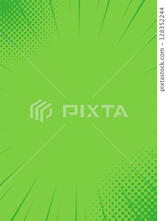 Halftone sunburst pop background illustration material - Concentrated lines - Green Halftone sunburst pop background illustration material - Concentrated lines - Green 128352244