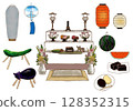 Obon illustration set 128352315