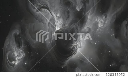 Abstract gray background texture smooth flowing forms design element 128353052