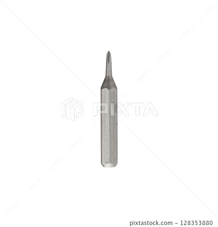 Iron bit for screwdriver and drill on Isolated on a white background Iron bit for screwdriver and drill on Isolated on a white background 128353880