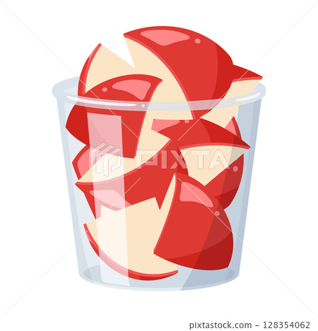 Illustration of cut candy apples Illustration of cut candy apples 128354062