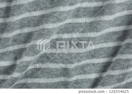 Macro texture cotton and polyester fabric top view. 128354625