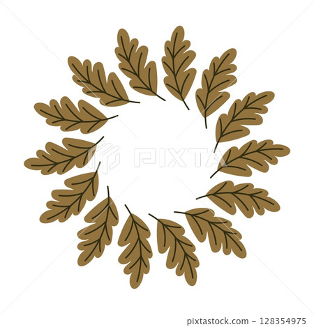 Beautiful wreath with leafs. Autumn vibe. Beautiful wreath with leafs. Autumn vibe. 128354975
