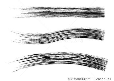 Set of black mascara brush stroke, hand drawn, cosmetic makeup, isolated on white. Realistic mascara smear set template. Mascara eyelashes brush stroke makeup. Lash scribble swatch. Set of black mascara brush stroke, hand drawn, cosmetic makeup, isolated on white. Realistic mascara smear set template. Mascara eyelashes brush stroke makeup. Lash scribble swatch. 128356034