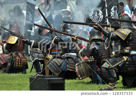 Okayama Castle Rifle Corps: Traditional Gunnery Demonstration, Akashi Park, Time Week 128357333