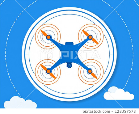 Illustration of a drone 128357578