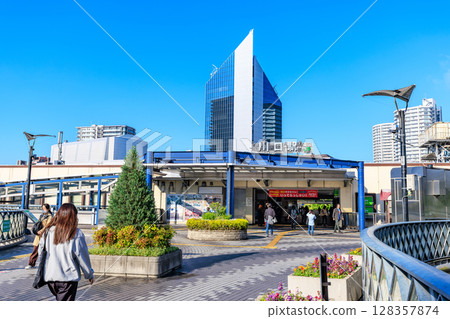 Saitama Prefecture Kawaguchi City Kawaguchi Station East Exit Cityscape Kawaguchi Station 128357874