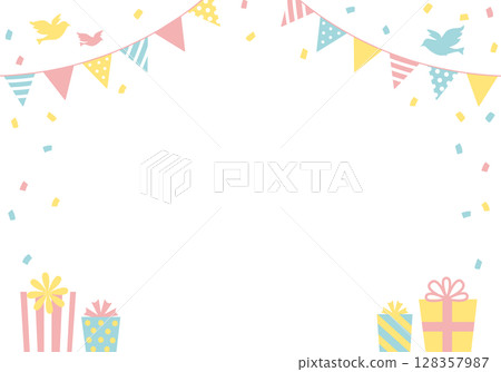Birthday card_Birthday party background (horizontal) Birthday card_Birthday party background (horizontal) 128357987