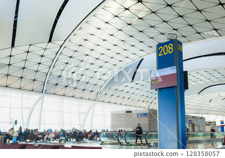 機場、出發大廳、海外旅行圖片香港國際機場 128358057