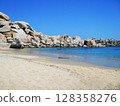 Turquoise Waters of the Mediterranean Sea Near Lavezzi Island, Corsica This stunning image captures the untouched beauty of the Mediterranean Sea near Lavezzi Island, off the southern coast of Corsica 128358276