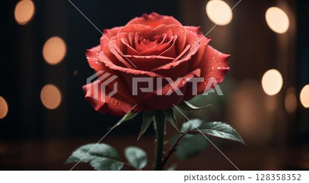 一朵紅玫瑰 128358352