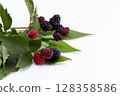 Summer sweet and sour fruit blackberry 128358586