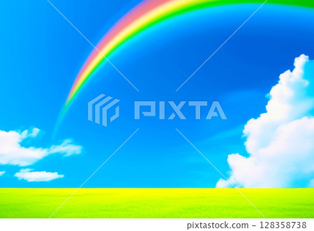 Image of a grassland after the rain 128358738