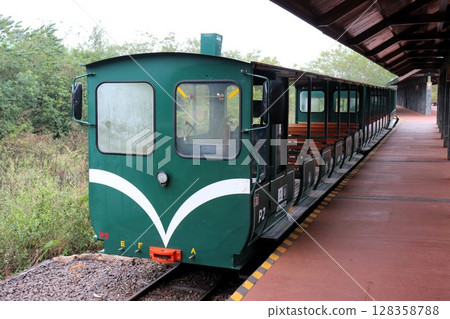 Trolley train heading to Iguazu Falls, Argentine side, World Heritage Site, Argentina, South America Trolley train heading to Iguazu Falls, Argentine side, World Heritage Site, Argentina, South America 128358788