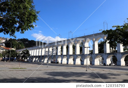 Aqueduct of Rio de Janeiro, Historical Building, Old Town, Brazil, South America 128358793
