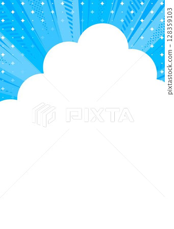 Cloud design background frame, sunburst, focused lines and light decoration, portrait orientation Cloud design background frame, sunburst, focused lines and light decoration, portrait orientation 128359103