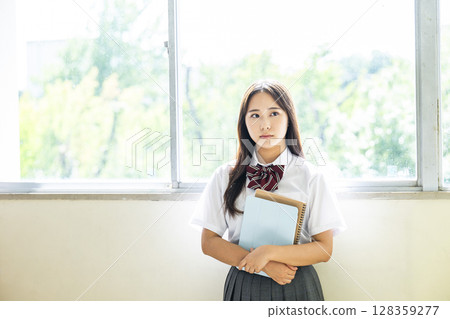 High school girl portrait 128359277