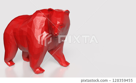 The RED Bear for Business concept 3d Rendering The RED Bear for Business concept 3d Rendering 128359455