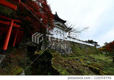 Autumn leaves of Izushi Castle Autumn leaves of Izushi Castle 128359748