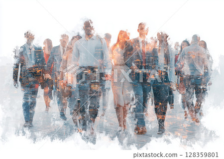 Business Conference Group Meeting in City Office Building with Diverse People and Teamwork 128359801