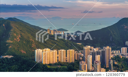 June 24 2025 Wong Nai Chung Gap Mountain Pass Scenic Green Trail Hong Kong June 24 2025 Wong Nai Chung Gap Mountain Pass Scenic Green Trail Hong Kong 128360779