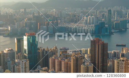 June 24 2025 Hung Hom Waterfront Scenic Harbor Urban View Hong Kong 128360800