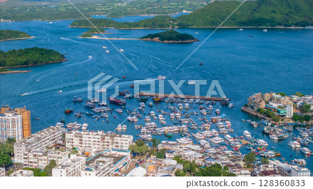 July 5 2025 View of Coastal Harbor With Boats and Surrounding Buildings 128360833