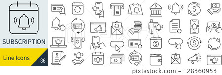 訂閱圖示集 訂閱圖示集 128360953