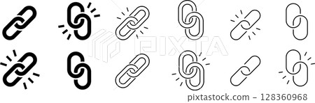 連結圖標集 128360968