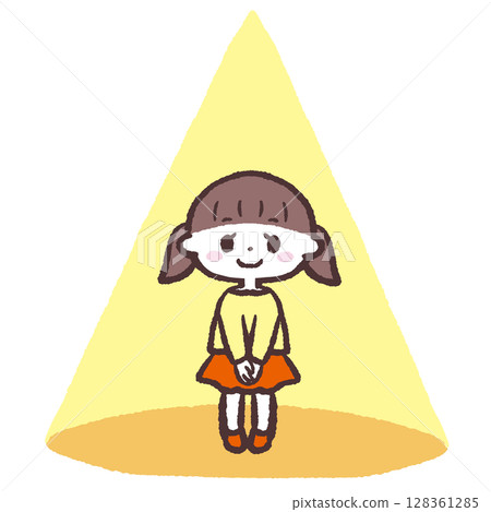 聚光燈下的女孩插圖 聚光燈下的女孩插圖 128361285