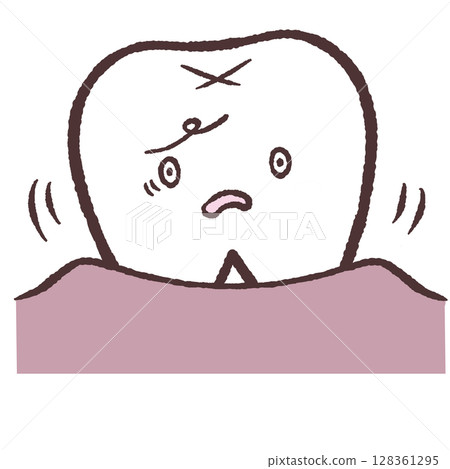 牙齦鬆動的插圖 128361295