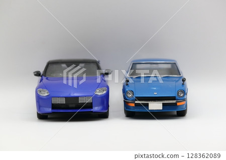 Blue domestic sports car (miniature car) image Blue domestic sports car (miniature car) image 128362089