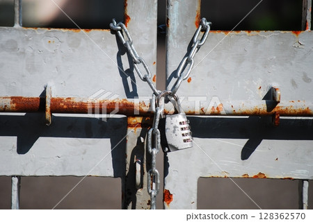 Locked gate 128362570