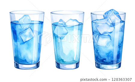 冰水、冷水、冷水的插圖素材 128363307