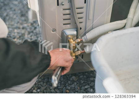 Air conditioner installation 128363394