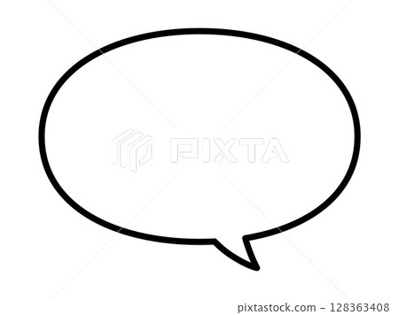 Simple round speech bubble_vector illustration Simple round speech bubble_vector illustration 128363408