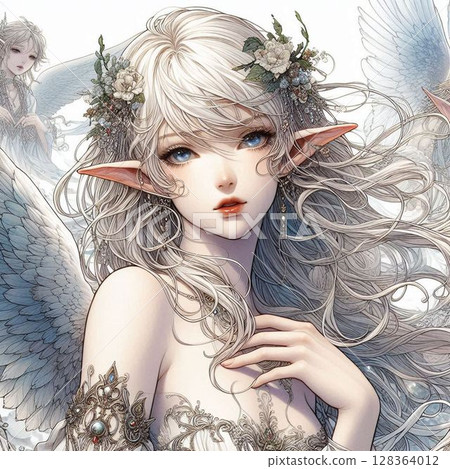 A magnificent and beautiful elven queen, a great and overwhelming elven queen A magnificent and beautiful elven queen, a great and overwhelming elven queen 128364012