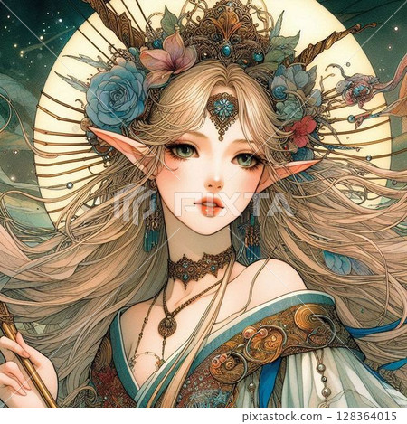 一位華麗而美麗的精靈女王,一位偉大而勢不可擋的精靈女王 一位華麗而美麗的精靈女王,一位偉大而勢不可擋的精靈女王 128364015