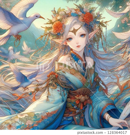 一位華麗而美麗的精靈女王,一位偉大而勢不可擋的精靈女王 一位華麗而美麗的精靈女王,一位偉大而勢不可擋的精靈女王 128364017
