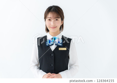Young woman in uniform, business Young woman in uniform, business 128364155