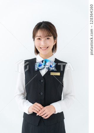 穿著制服的年輕女子，商務 128364160