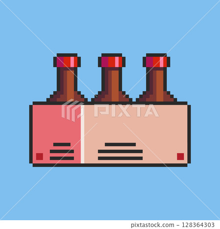 Pixel art Bottle Pack game asset design Pixel art Bottle Pack game asset design 128364303