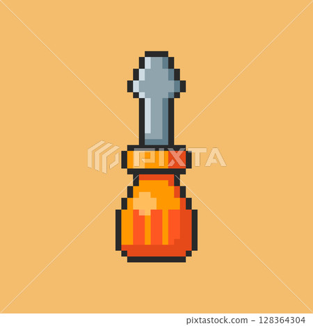Pixel art screwdriver game asset design 128364304